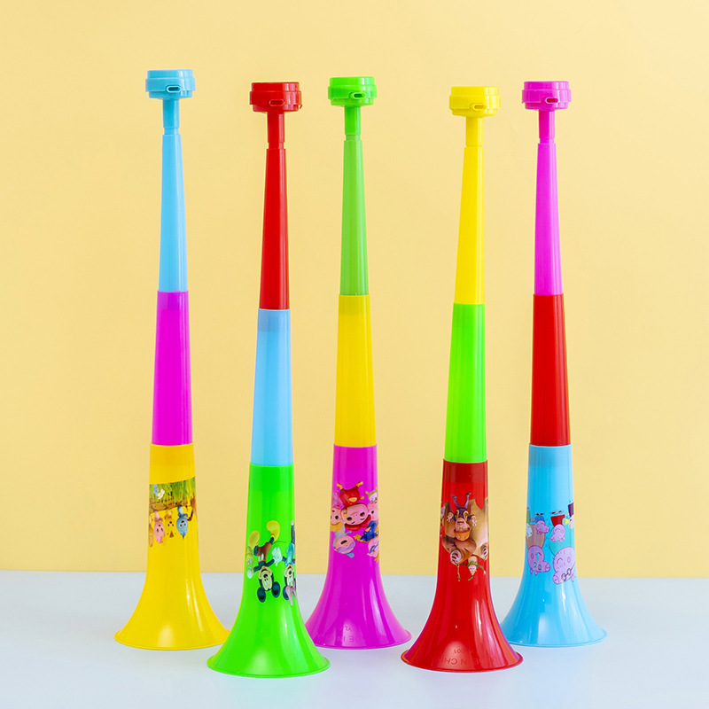 Three-Section Big Horn Children Horn Toy Fans Woo Zula Cheering Loudspeaker Football Match Party Stretch