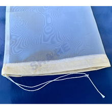 尼龙网滤袋带拉绳缝制拼接尼龙过滤袋熔焊接缝热粘合工艺过滤网袋
