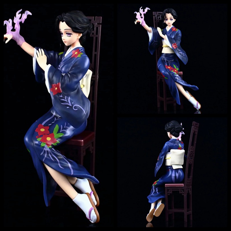 狼族动漫 鬼灭之刃 gk 火焰 珠世 椅子 坐姿 手办 场景 盒装手办