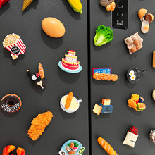 冰箱贴磁贴3d立体仿真食玩装饰吸铁石ins风个性摆件磁性贴
