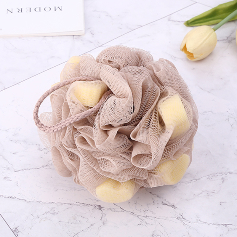 Plain Sponge Grain Mesh Sponge Large Shower Ball Wholesale Soft Bath Foaming Net Can Be Hung Not Easy to Loose Bath Ball