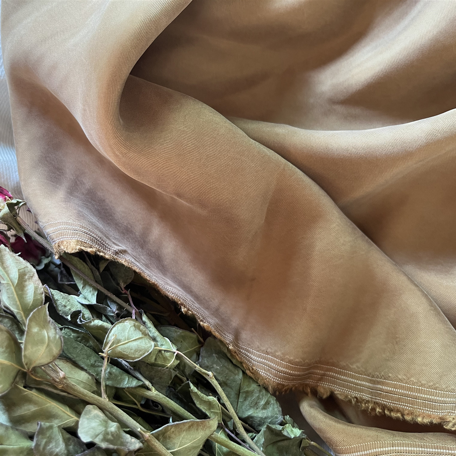 捡漏重磅日本进口面料100%铜氨丝砂洗驼色春夏裙裤高贵礼服衫