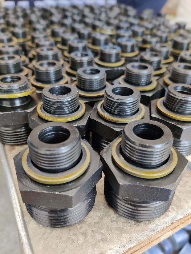 液压油管对丝直通 双外丝内外牙转换接头 公英美制镀锌过渡接头