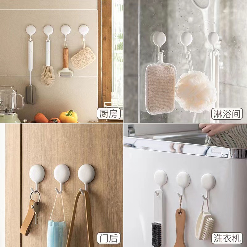 挂钩粘胶浴室卫生间免打孔无痕免钉厨房门后粘钩子承重粘贴-阿里巴巴