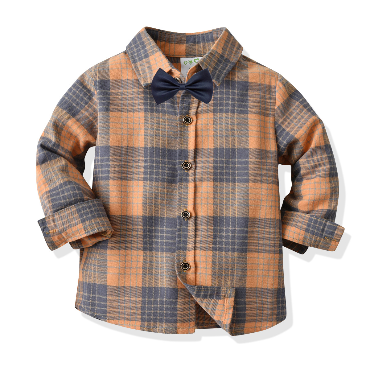 童装男童长袖纯棉衬衫新款秋装儿童格子衬衣男孩中小童春秋潮衣服