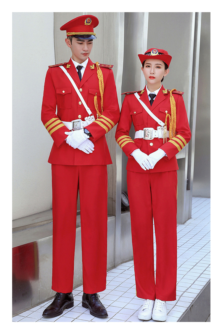 升旗手服装学生三军仪仗队礼服成人军鼓乐队演出服保安执勤套装