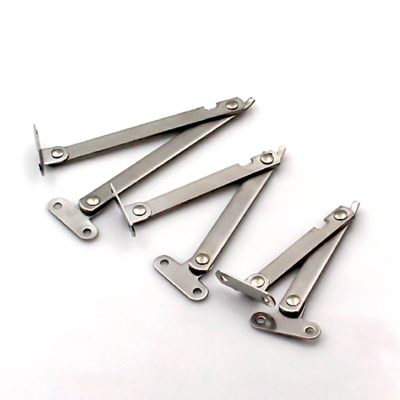 批发加厚不锈钢二折撑杆折叠拉杆柜门上下支撑杆家具连接件展柜支