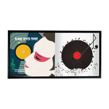 7寸双碟唱片展示框唱片展示收纳框黑胶唱片框LP专辑展示框