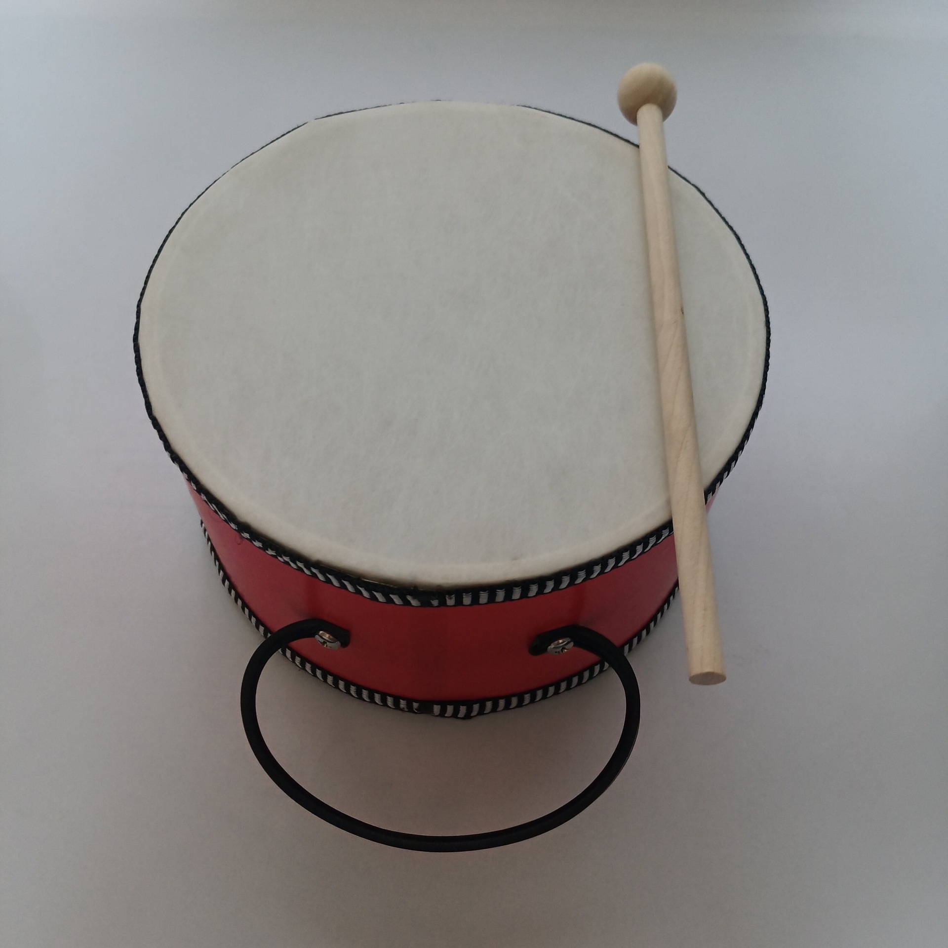 奥尔夫打击乐器幼教教具儿童玩具幼教益智双面手提鼓印第安鼓