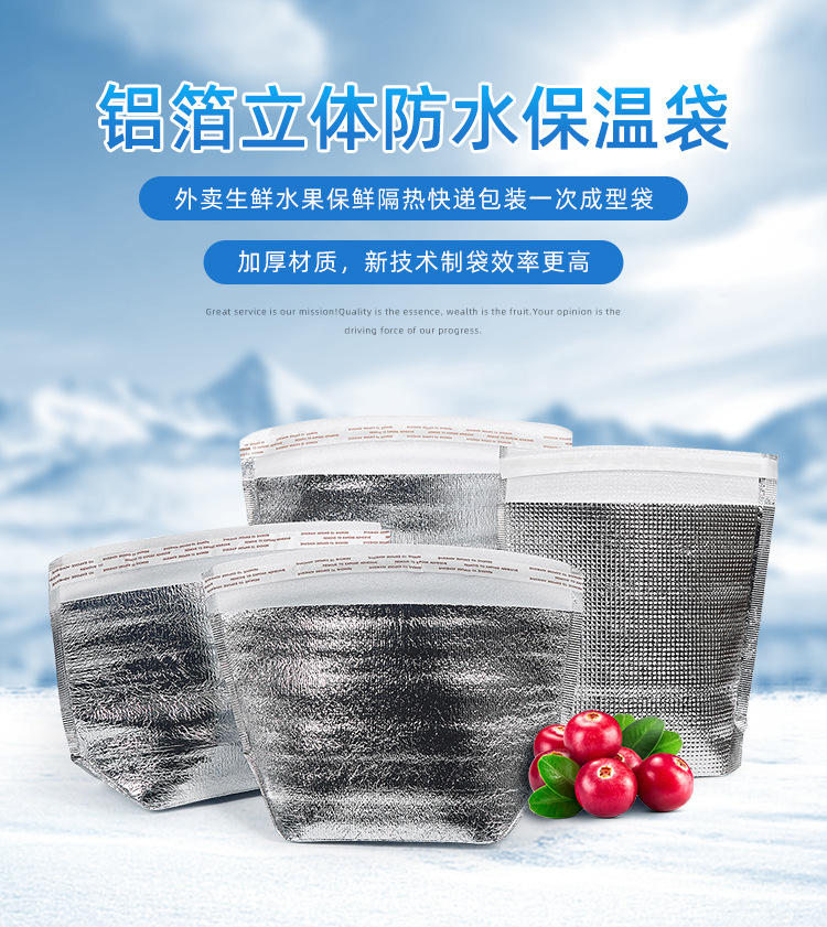 定制带胶外送保温袋冷袋水果防冻袋生鲜保冷袋