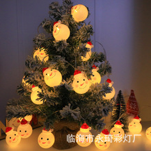 LED跨境新款厂家直供圣诞老人雪人灯串圣诞场景布置装饰彩灯挂件