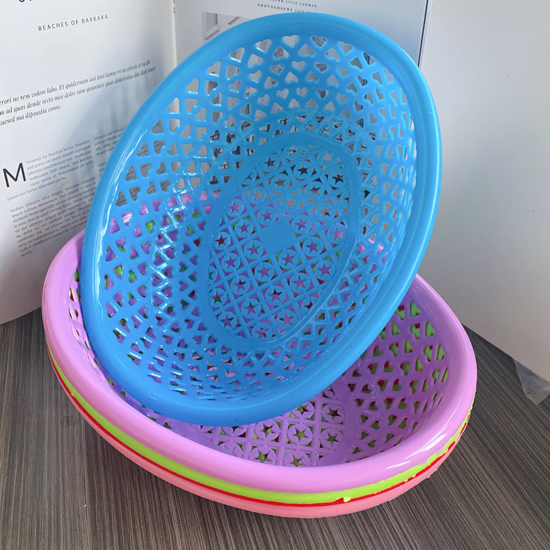 彩色椭圆米篮 洗菜篮 洗菜筐 厨房用品 1元店货源批发