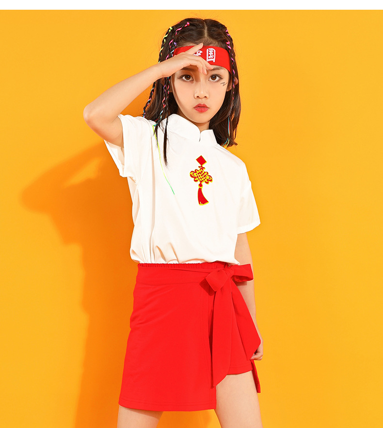 街舞童装男童国潮儿童啦啦队六一演出服女童爵士舞啦啦操表演服装