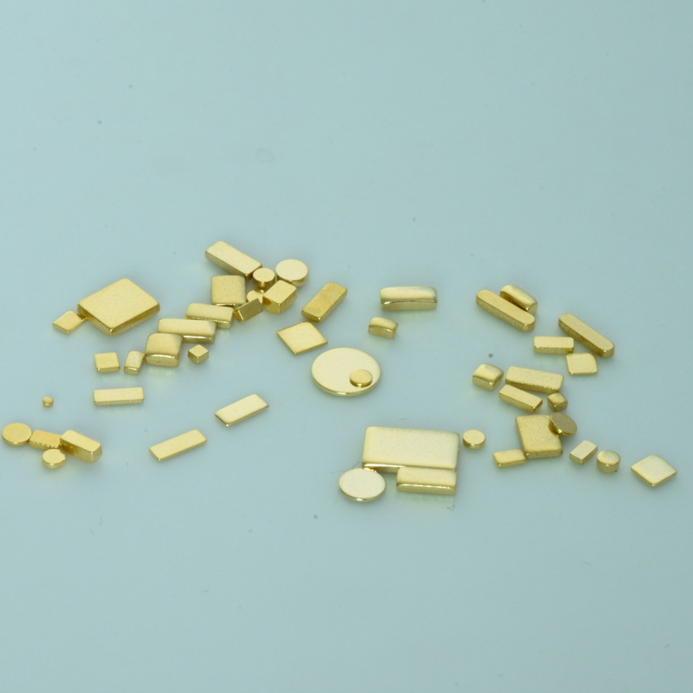 导电铜片镀金四方铜块触片小五金镀金触点接触片铜片触点
