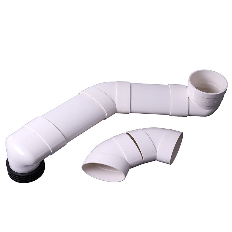 pvc马桶移位器坐便器扁管配件 扁直接三通 扁弯头椭圆110扁管接头