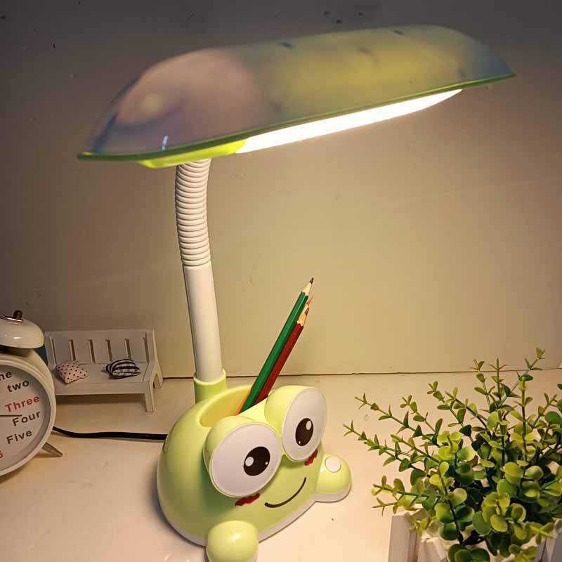 Socket Table Lamp Led Children Eye-Protection Lamp Cartoon Student Table Lamp Dormitory Learning with Pen Holder Portable Reading Lamp