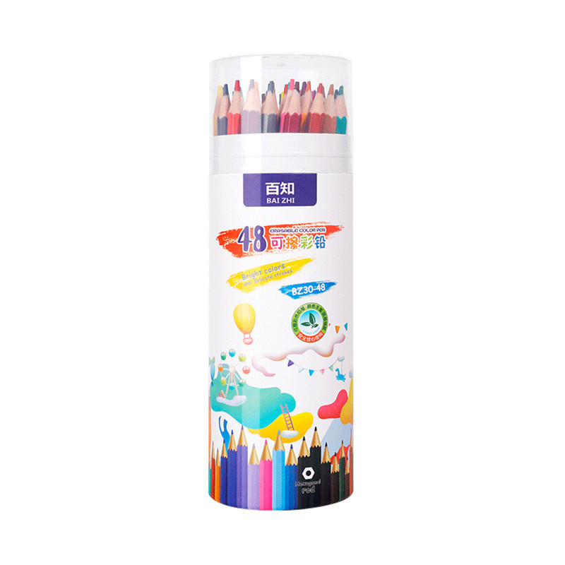 Erasable 48 Color Pencil Elementary School Student 36 Color Lead Brush Painting Kindergarten Painting Graffiti Painting Pen Wholesale