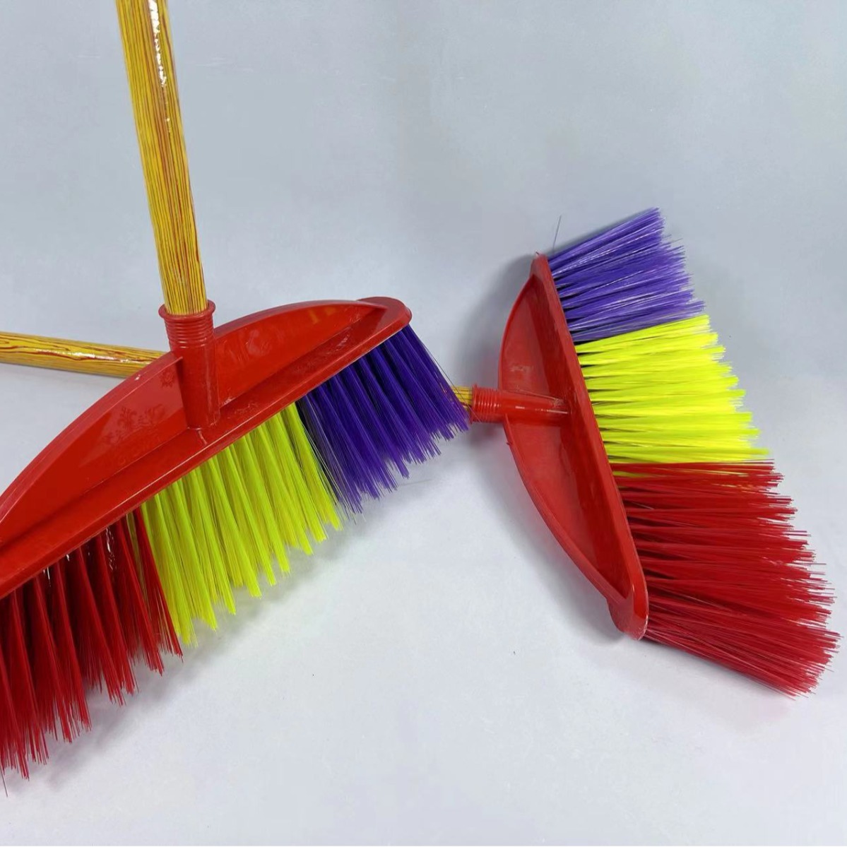 硬毛双开丝塑料扫把笤帚家用户外扫帚单个笤帚扫把5元6元店厂家批