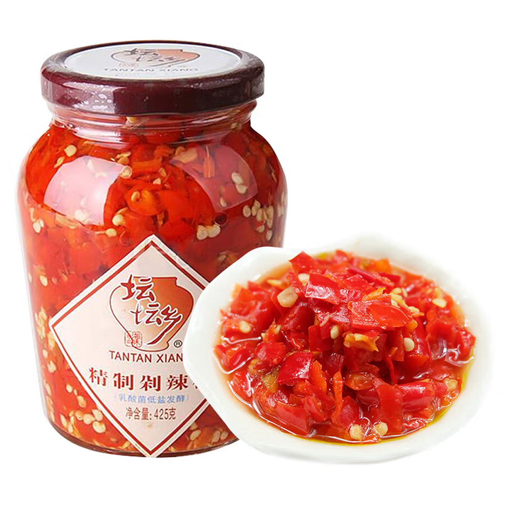坛坛乡辣椒酱 精制剁辣椒425g/瓶微辣剁椒酱香辣酱烧椒酱泡椒辣酱