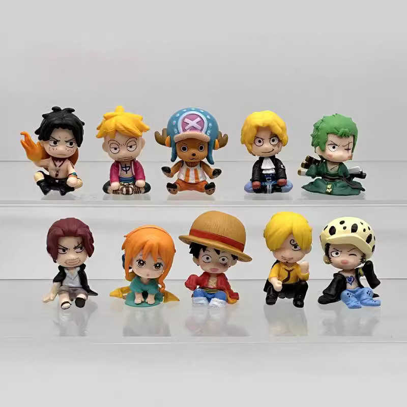 10款q版海贼王手办乔巴娜美路飞香克斯模型索隆桌面景观小摆件