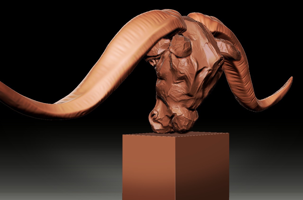 玻璃钢材质彩绘颜色可自选牛首牛头艺术品装置艺术摆件