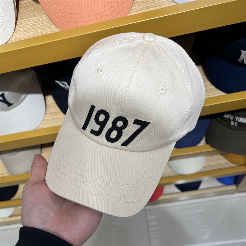 春夏款日韩系1987数字鸭舌帽休闲时尚百搭街头潮牌棒球帽情侣帽子