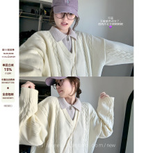 CallmeEar//【茉莉丁香】宽松慵懒假两件毛衣女套头秋针织衫上衣