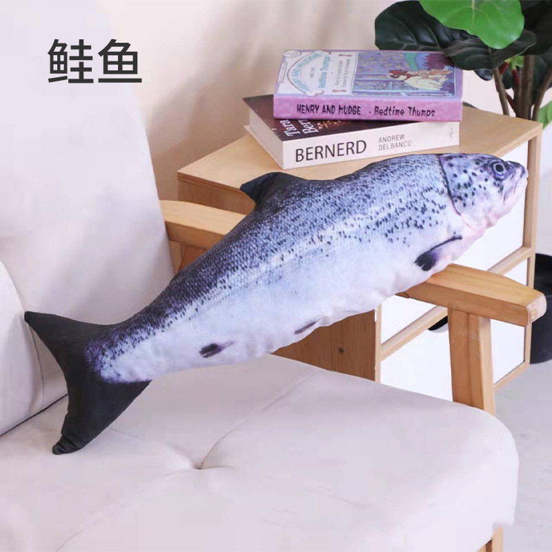 Factory Direct Sales Pet Cat Toy Plush Simulated Fish Funny Catnip Fishnet Red Fish in Stock and Ready to Ship Doll Pillow