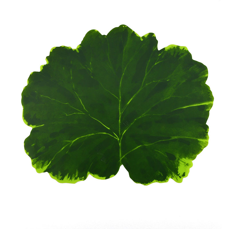 Spring New Imitate Leaves Placemat Begonia Leaf Non-Slip Oil-Proof Dining Table Cushion