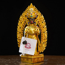 藏式黄铜精品仿古鎏金扎基拉姆系列佛像背光扎吉拉姆铜像5/7/10寸