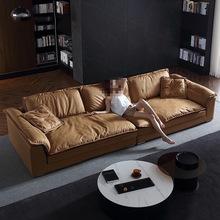 科技布沙发北欧现代简约布艺沙发意式极简大客厅超深坐宽乳胶沙发