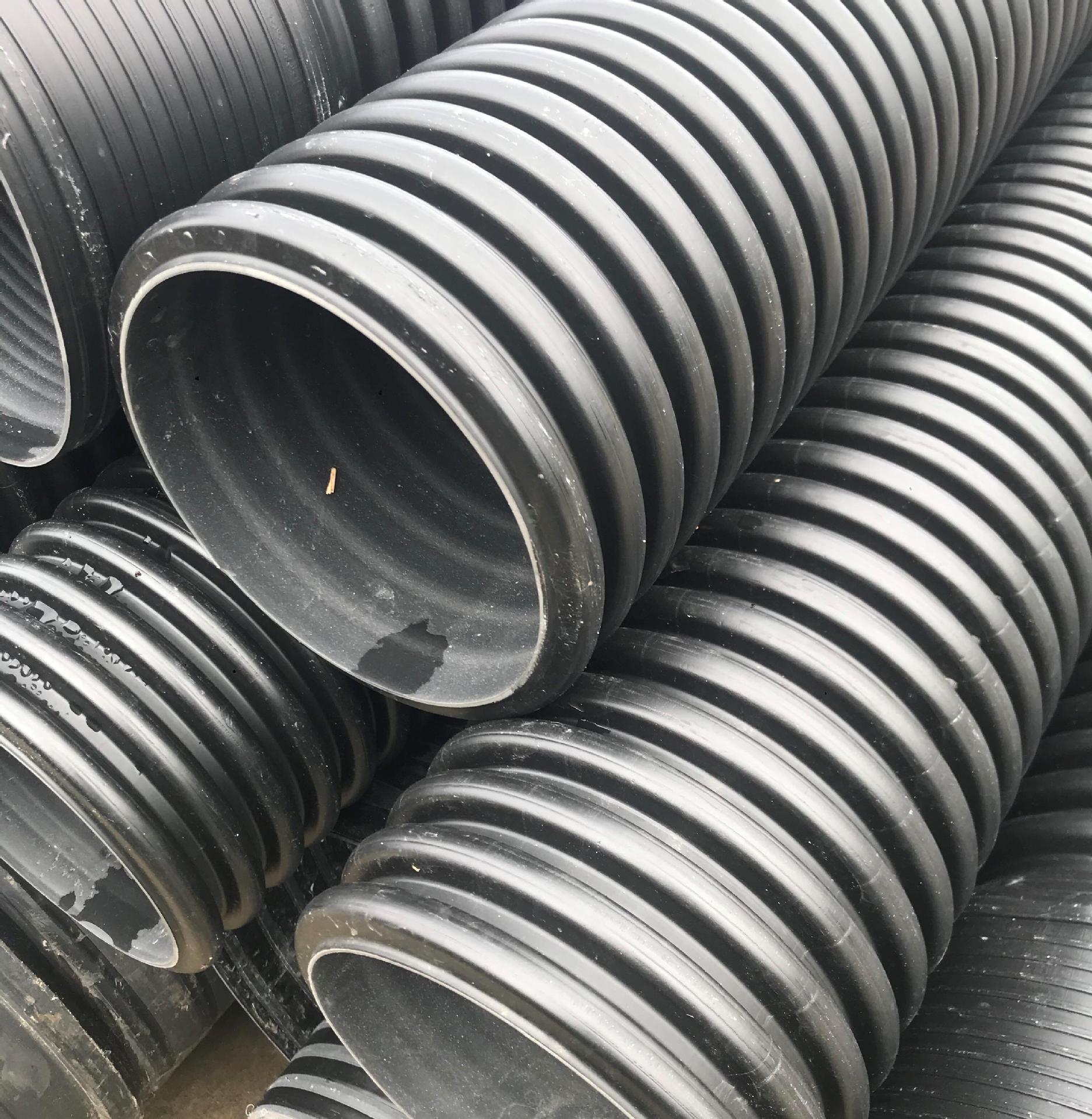 厂家pp双波纹增强聚乙烯缠绕管排污排水管材dn300sn8