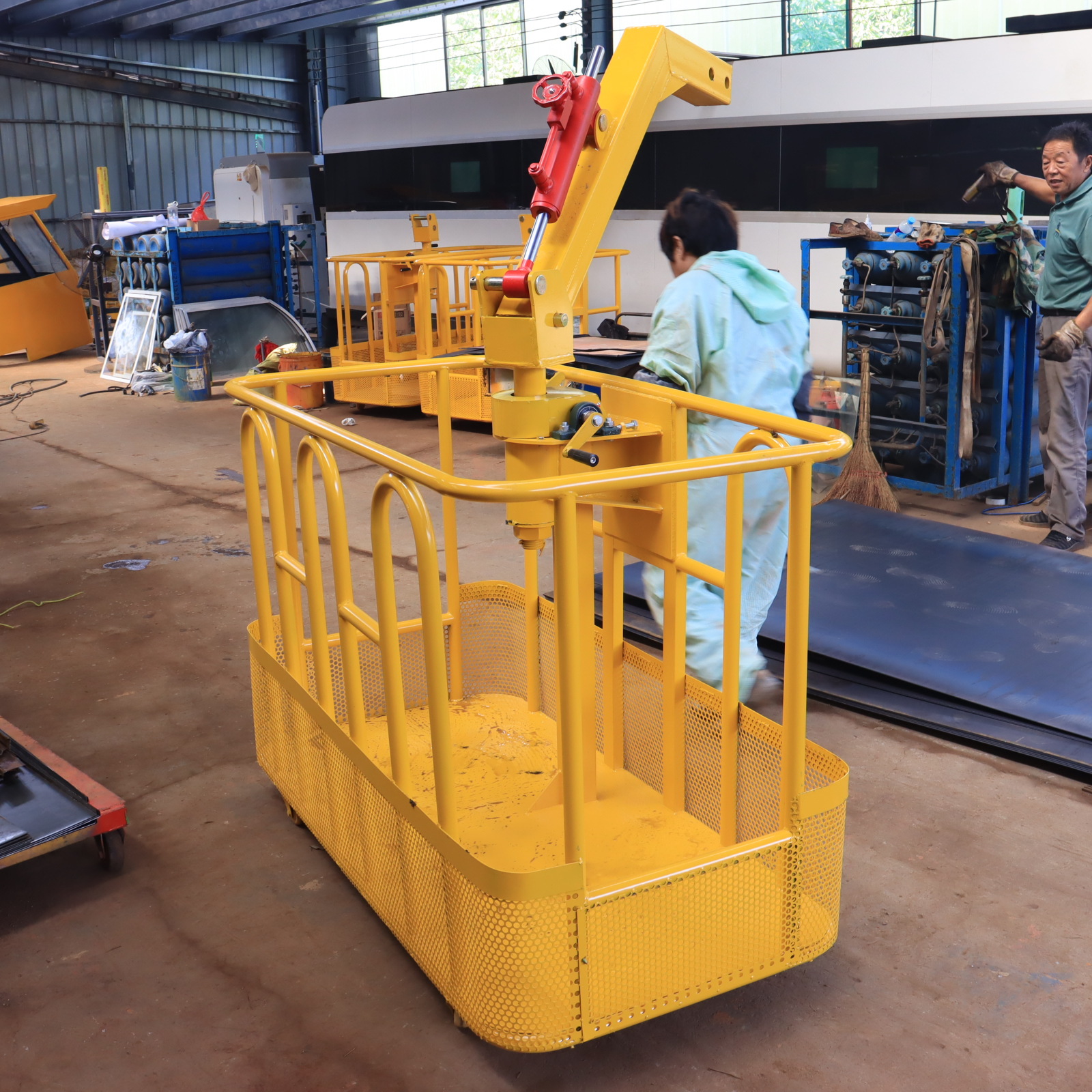 建筑工地用吊车吊篮 外墙用小吊框 建筑小型单吊篮升降机