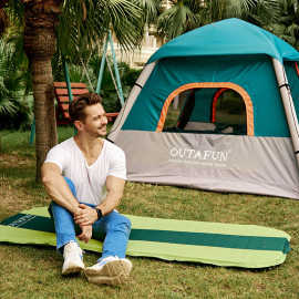 新款单人加厚海绵野营垫 户外折叠防潮垫 便携午睡床垫 帐篷地垫