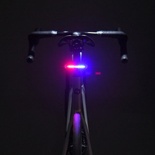 USB充电防水车灯 越野自行车尾灯三色夜骑警告灯 户外骑行装备