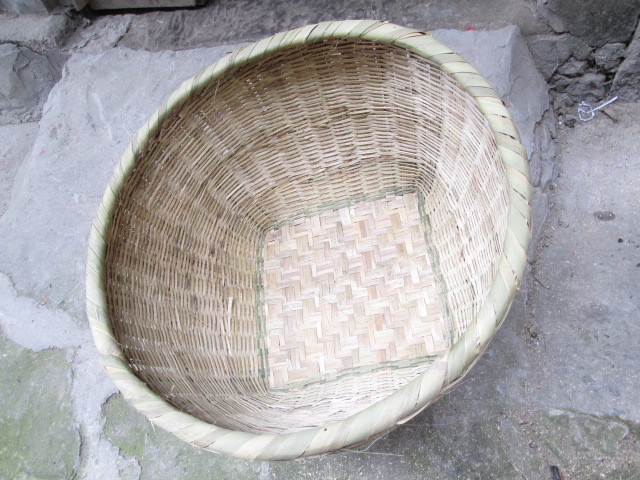 批发订制53cm三斗竹箩筐 箩篼 收纳筐 建筑箩斗 淘米篓