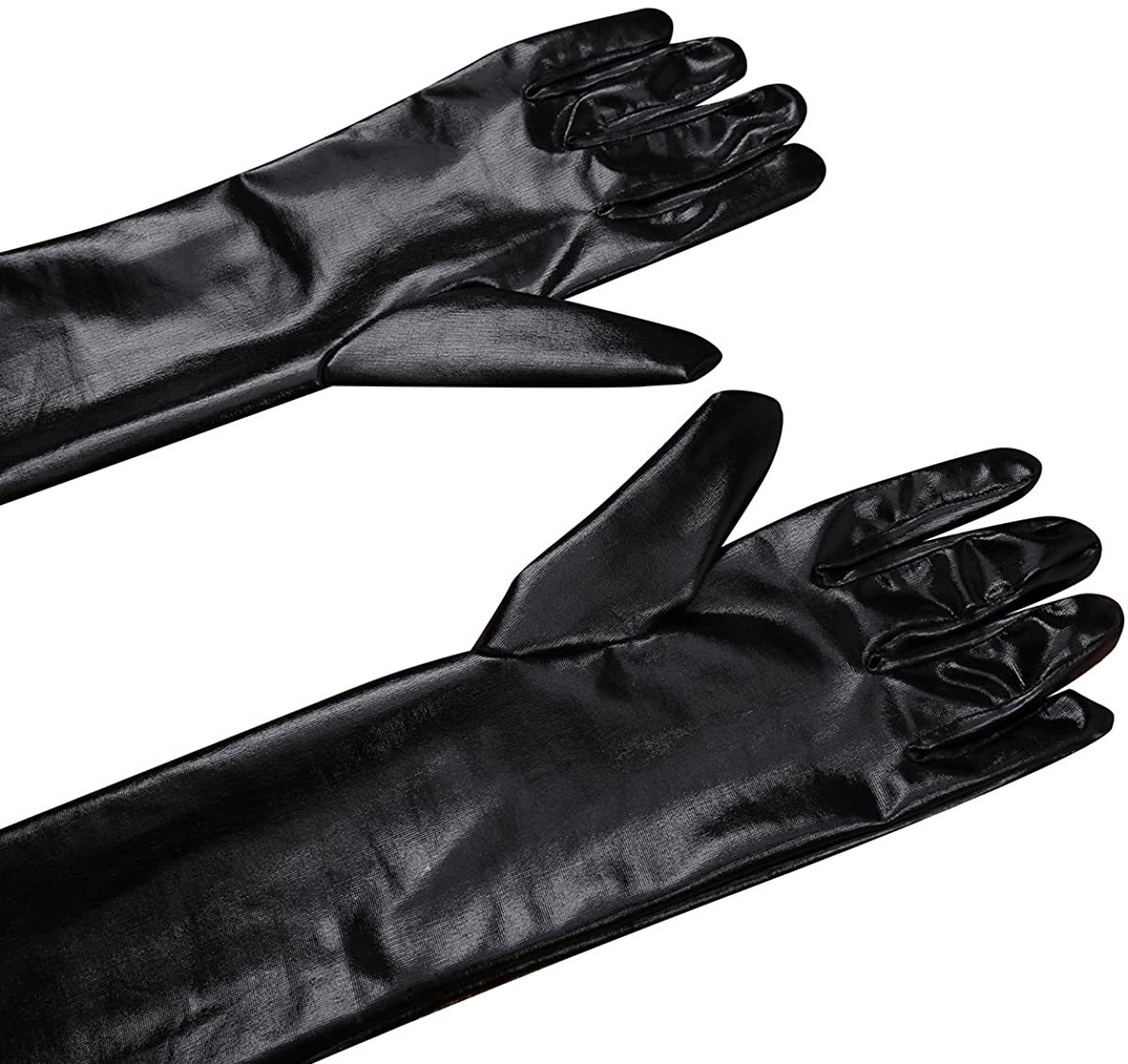 性感漆皮手套长 cosplay衣服配件 黑色紧身手套 ds钢管舞表演手套