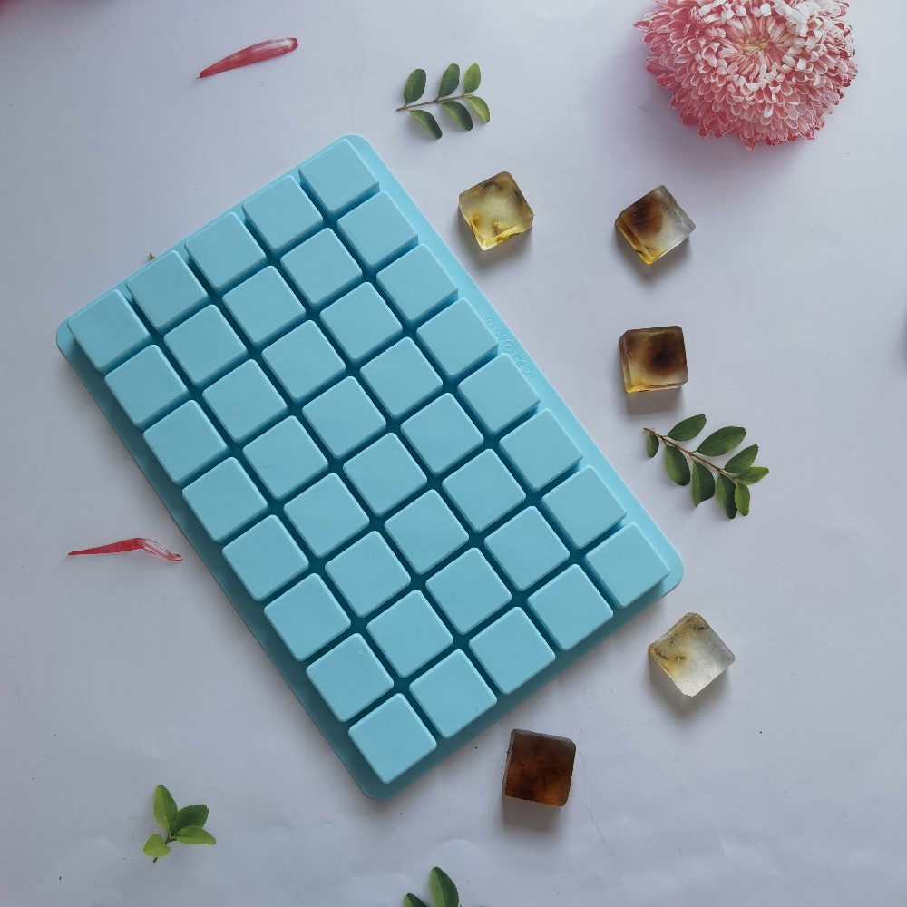 40 Even Square Ice Tray 228 Silicone Mold Insert Candle Fondant Biscuit Mold Jelly/Pudding Mold