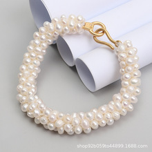 淡水珍珠 天然珍珠流行轻奢气质饰品 925银小众淡水珍珠手链