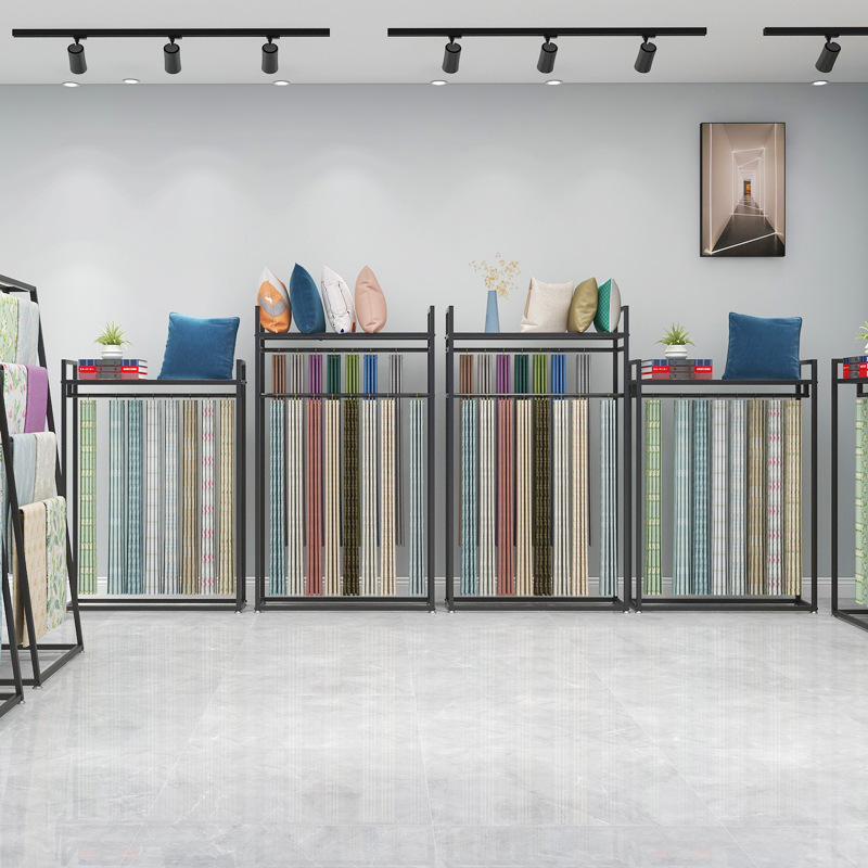 窗帘吊卡抱枕版本展示架布料展示架家纺店货架展示架夏凉被展架