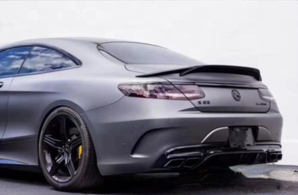 奔驰amg s63 w217 coupe改renntech碳纤尾翼压翼 s级 coupe尾翼