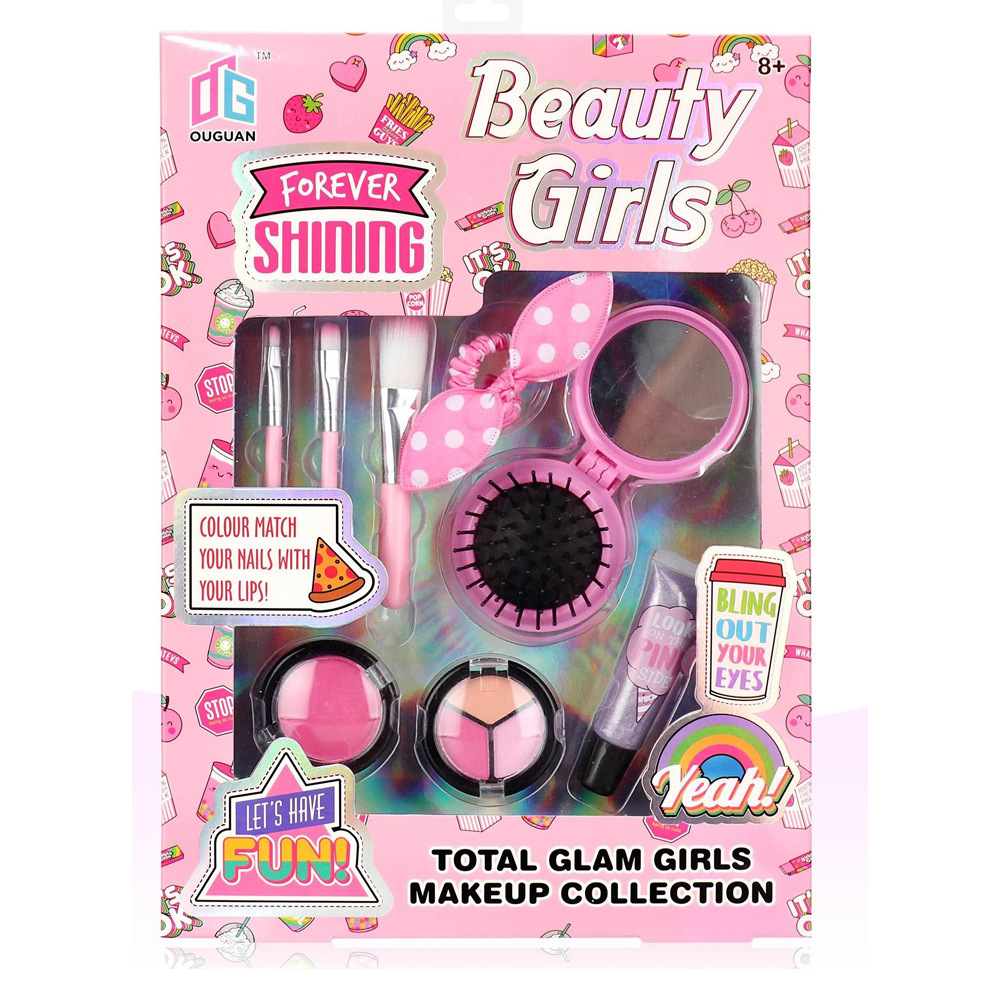 Amazon New Children's DIY Makeup Toys Cosmetics Manicure Fashion Handbag Girls' Toy Set