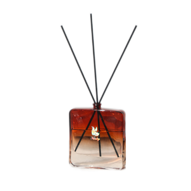 Fire-Free Aromatherapy New Simple Retro Gradient Color Small Mouth Square Bottle Fire-Free Incense Aromatherapy Home Indoor Fragrance Ornaments