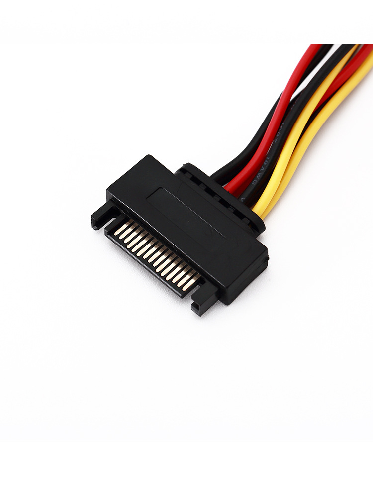 sata转换成二个sata母头接口增加接口使用,可接硬盘供电线等设备使用