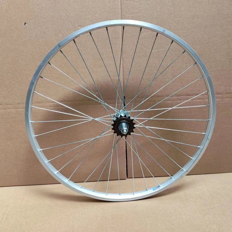 自行车车轮20/22/24/26寸加厚车圈铝合金车圈自行车后轮全套总成