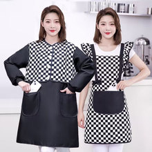 高档罩衣女成人韩版洋气长袖围裙家用厨房防水做饭围腰上班工作服