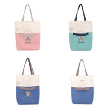 日本 kusuguru品牌新款刺绣猫头猫咪两用手提包单肩包 手拎包