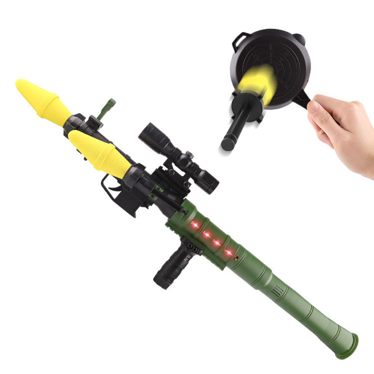 儿童火箭炮玩具eva软弹头发射筒玩具灯光音效儿童火箭炮玩具