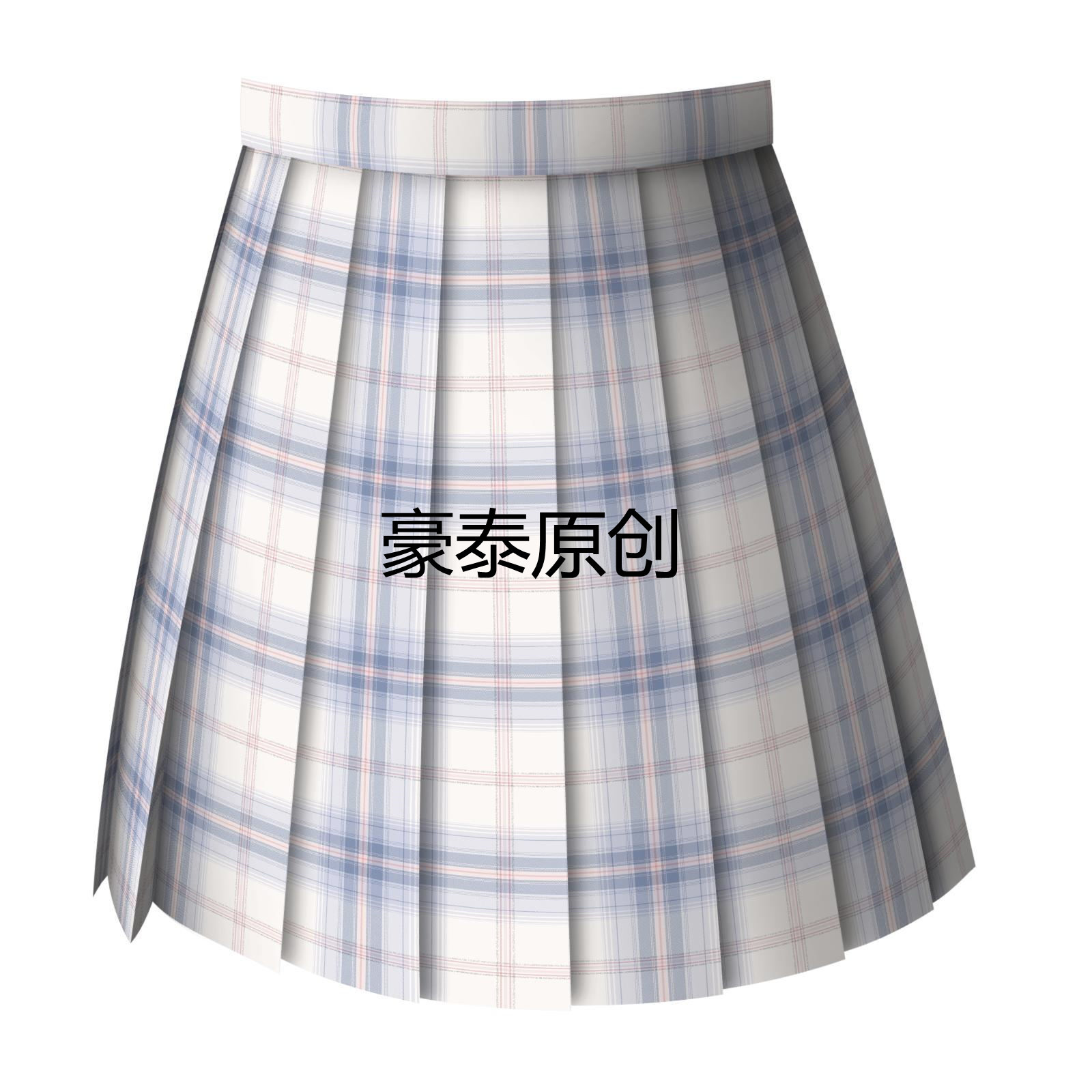 jk制服裙 女装面料小淸新学院风半身裙来图定制