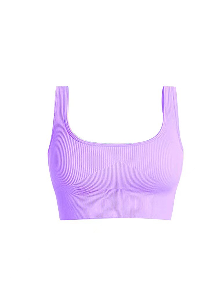Yoga U-Shaped Thread Beauty Back Knitted Seamless Solid Color Sports Vest Shorts Running Fitness Yoga Exercise Suit